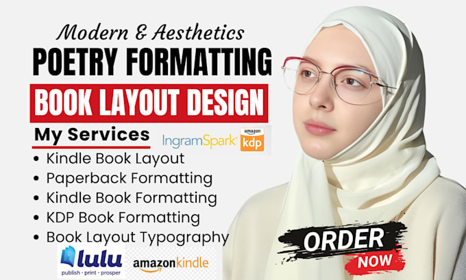 do poetry book formatting, kindle paperback formatting, children book formatting