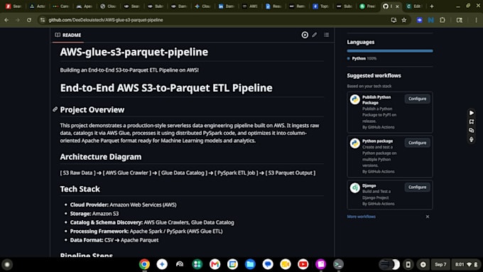 build a serverless web crawler and automated s3 data pipeline
