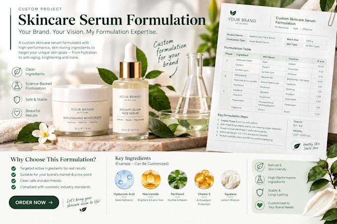 formulate skincare serum moisturizer formula skincare formulation toner formula