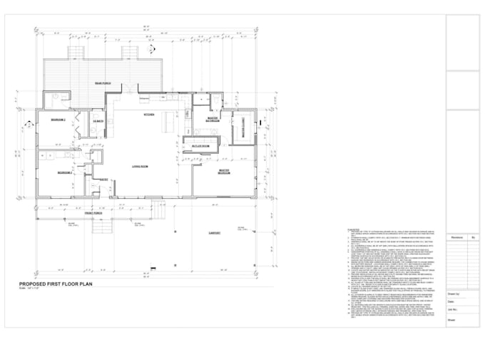 draft 2d floor plans, architectural house plans and permit drawings