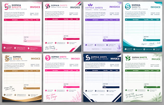 design editable invoice templates quotation receipts estimate and business forms