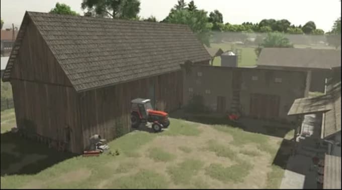 design a detailed farming simulator map and farm layout