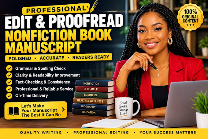 edit and proofread your nonfiction book manuscript