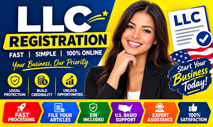 do your complete US llc registration, llc formation, ein and boi setup