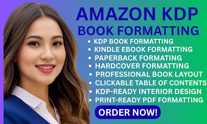kdp book formatting, ebook formatting and amazon paperback, book layout design