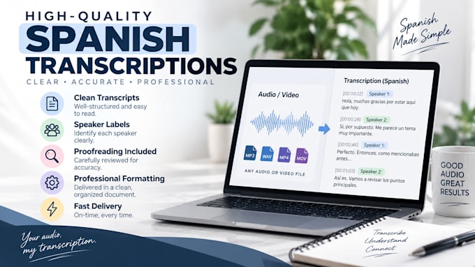 accurately transcribe spanish audio and video
