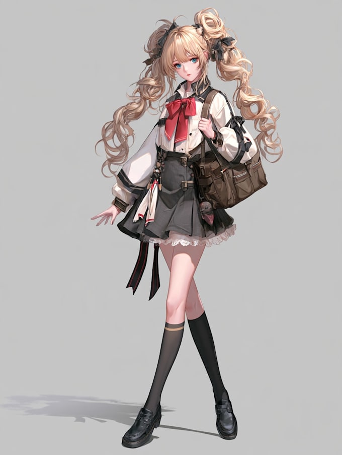 draw an anime illustration, character illustration