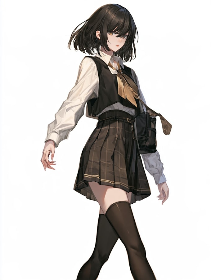 create japanese anime style illustration characters
