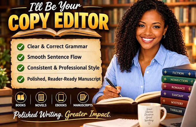 copyedit, proofread your manuscript line edit novel proofreading nonfiction book