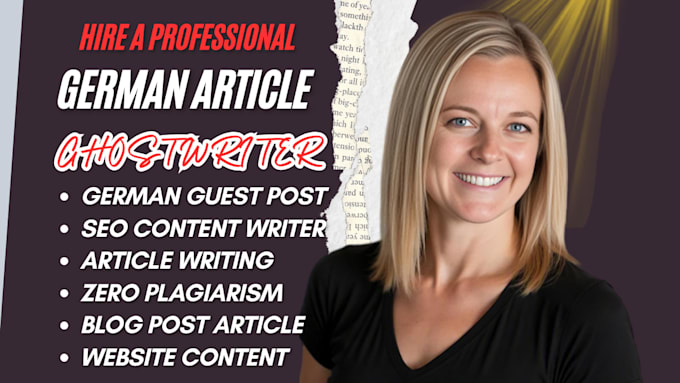 write article, website content, german content, blog post seo german guest post