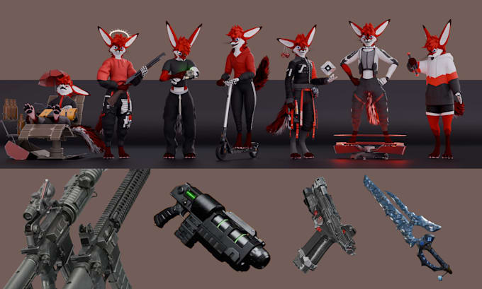 3d model custom vrchat outfit, vrchat assets vrchat clothing props accessories