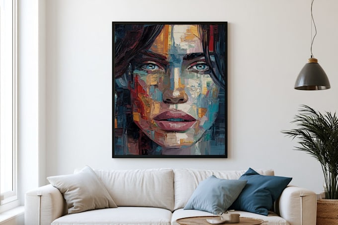 create a custom abstract portrait illustration