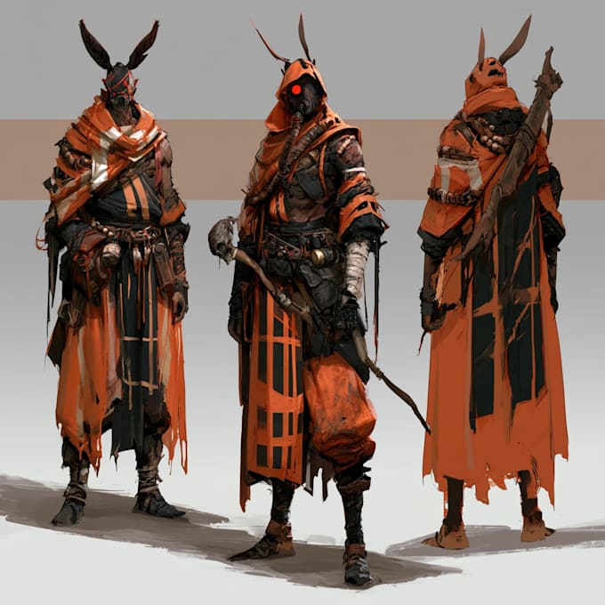 design mystical fantasy shamans, druids and tribal characters