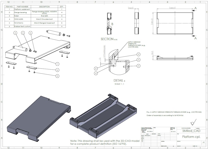 create 2d drawings for manufacturing, din en iso, asme, dfm