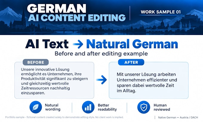 edit and improve your german ai generated content