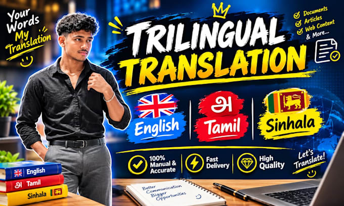translate tamil sinhala and english manually