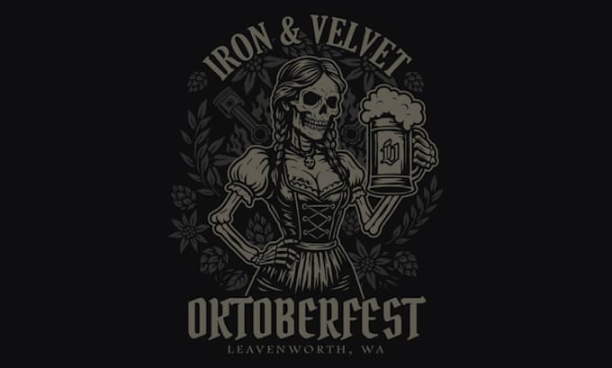 design custom skull and skeleton art for tshirts and logo