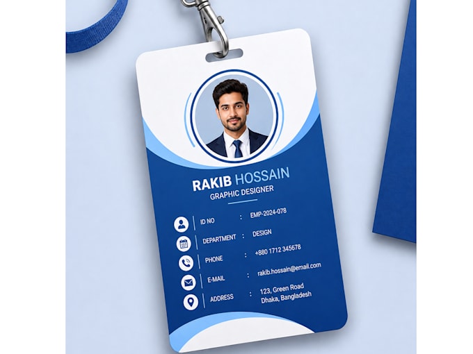 design professional id cards, employee badge