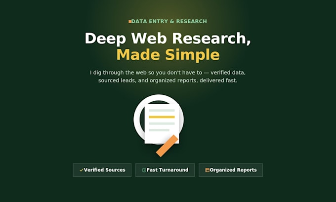 provide fast and accurate data entry and web research support