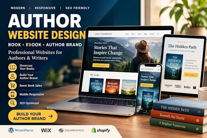 design redesign author website book website ebook website ebook landing page