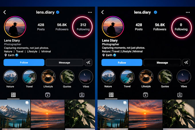 manually unfollow instagram followers