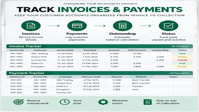 build an accounts receivable invoice and payment tracker in excel