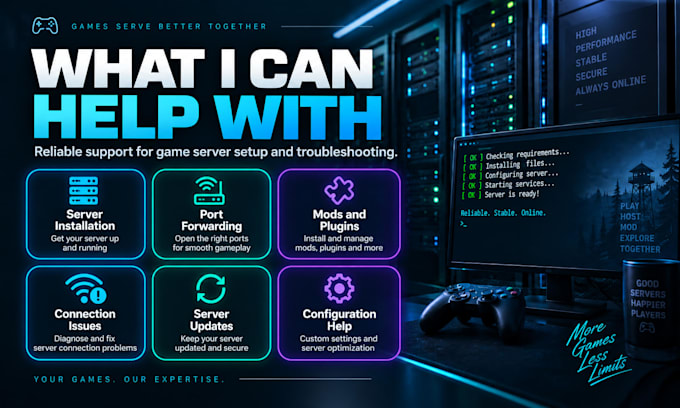 set up fix and troubleshoot dedicated game servers