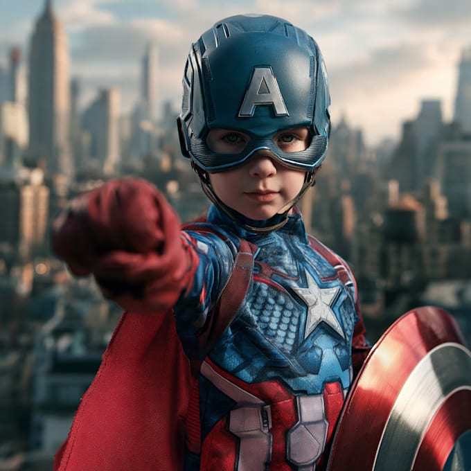 make your children to be realistic super hero style use