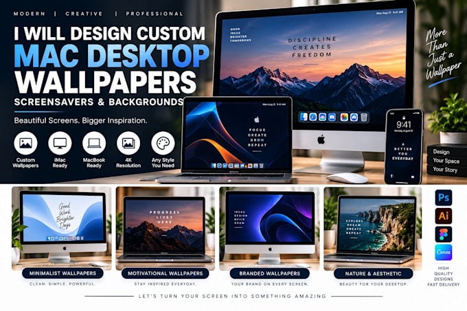 design custom mac desktop wallpapers screensavers  backgrounds