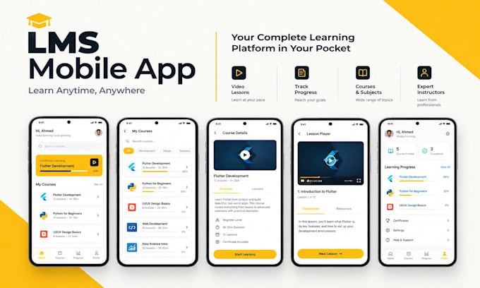 develop lms app school management system and elearning mobile app