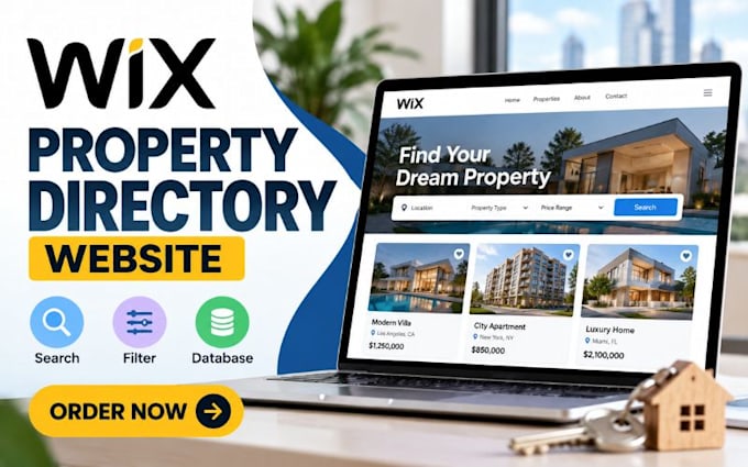 develop wix cms directory property listing dynamic pages database system setup