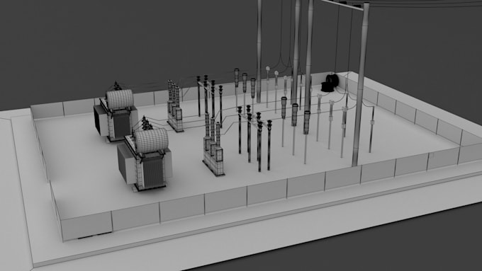 do 3d high voltage electrical substation design, modeling and visualization