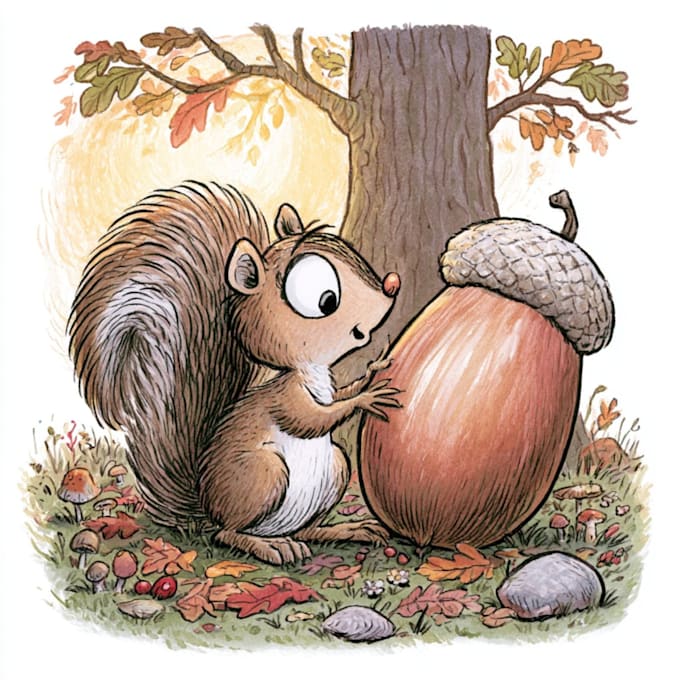 illustrate children story book water color