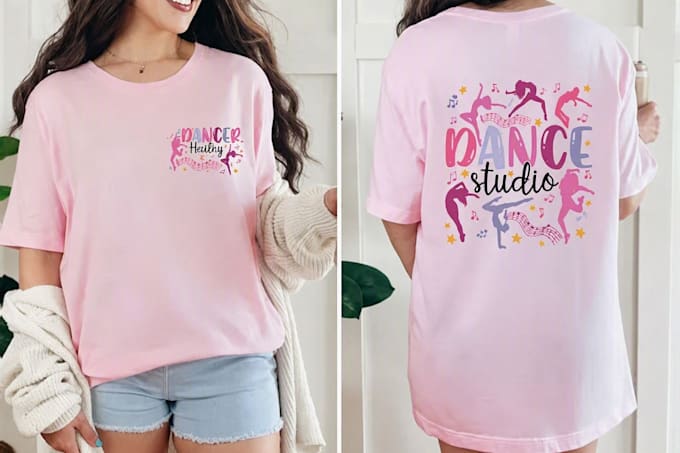 design a modern dance studio logo and t shirt design