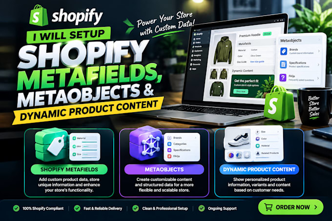 setup shopify metafields metaobjects and dynamic product content