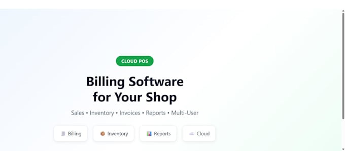 build cloud pos billing software for your shop