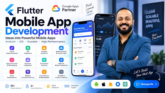 do flutter mobile app development and app creation