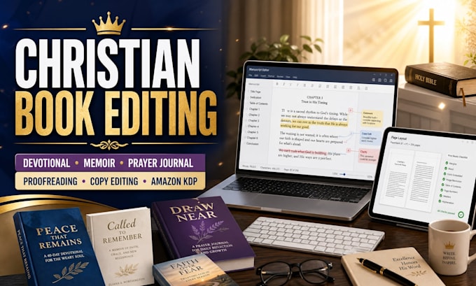 do christian book editing, devotional, memoir, prayer journal editing for amazon