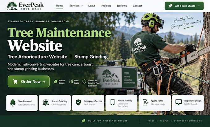 design wix tree maintenance website stump grinding tre arboericulture website