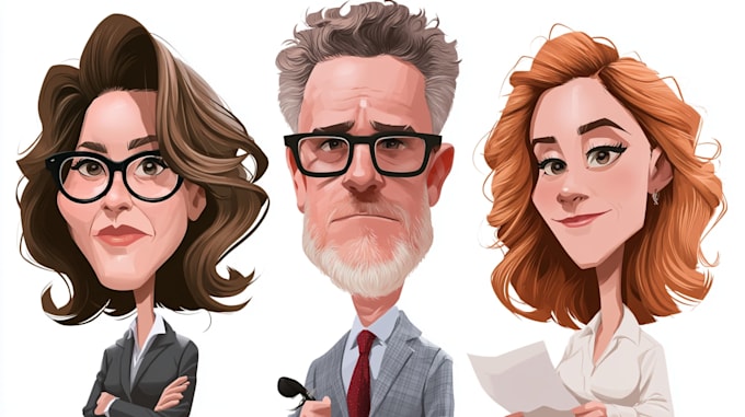 draw a fun and custom caricature portrait