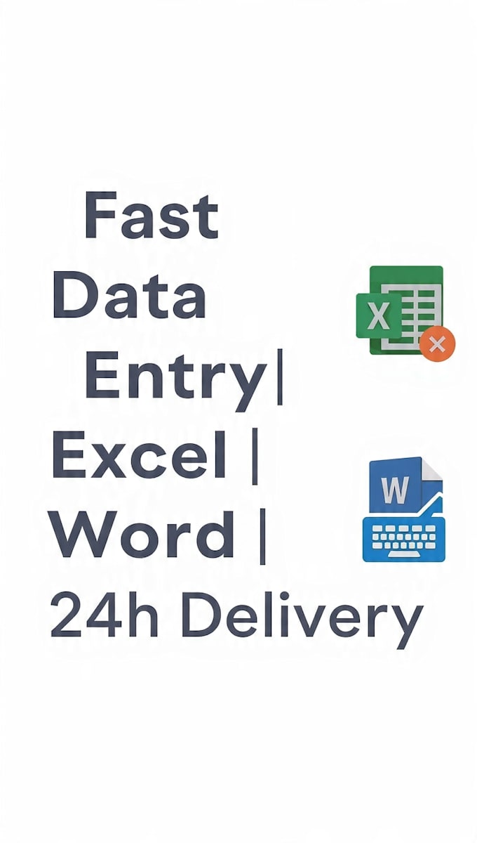 do fast data entry, excel, and writing