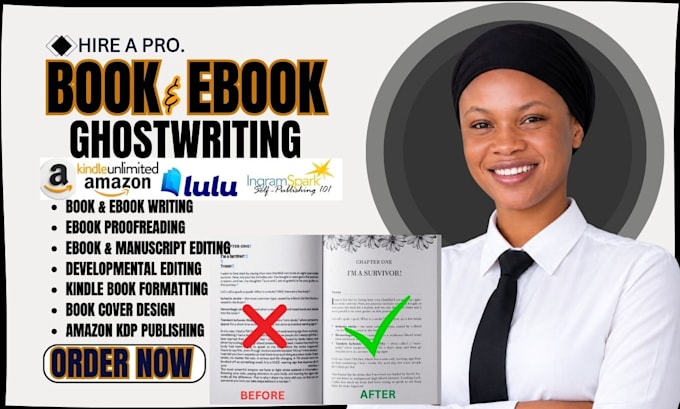 format, typeset and profread your 100 000 word book manuscript