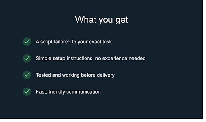 write a simple python script to automate your task