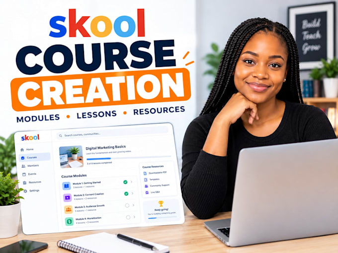create and organize your skool online course
