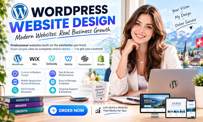 develop wordpress wix godaddy weebly squarespace shopify