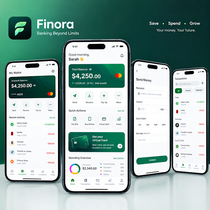 develop a fintech mobile app for android and ios