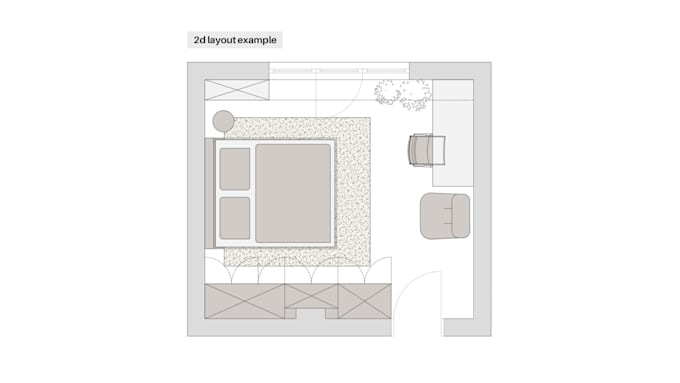 create interior mood board, shopping list and 2d layout proposal