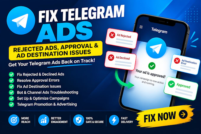 run telegram ads, fix telegram ads, fix ad destination, telegram forex promotion
