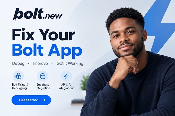 fix debug and improve your boltnew ai app saas mvp with supabase API