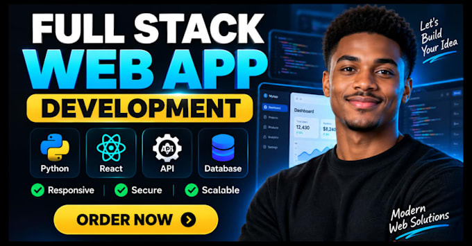 build a custom full stack web application with python api and database